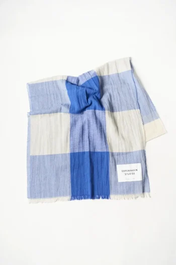Outlet COPENHAGEN STUDIOS Cph Shawl 7 Cotton Mix Creme/Blauw