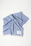 Online COPENHAGEN STUDIOS Cph Shawl 8 Cotton Mix Creme/Blauw