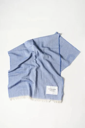 Online COPENHAGEN STUDIOS Cph Shawl 8 Cotton Mix Creme/Blauw