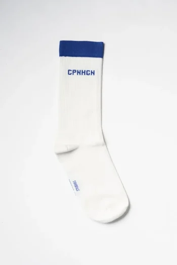 Sale COPENHAGEN STUDIOS Cph Socks 2 Cotton Blend Gebroken Wit/Blauw