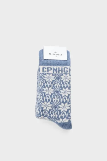 New COPENHAGEN STUDIOS Cph Wool Socks 3 Wool Mix Lichtblauw